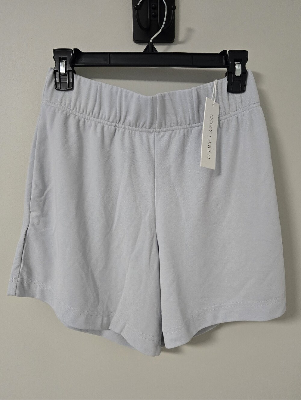 NWT Cozy Earth Modern Modal Mid-Length Lounge Shorts XS Glacier Gray Blue